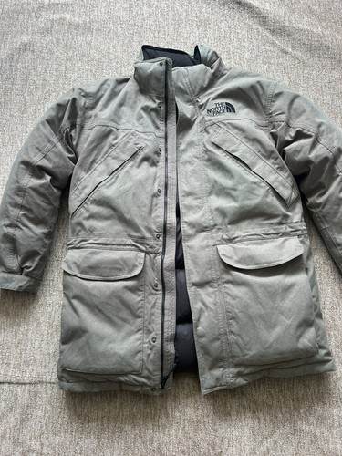 North face jacket sage grey - face,